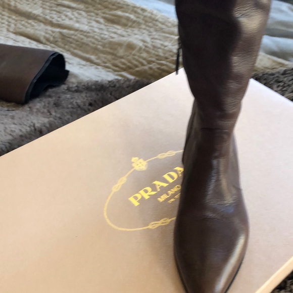 Prada leather point toe boot - Picture 3 of 4